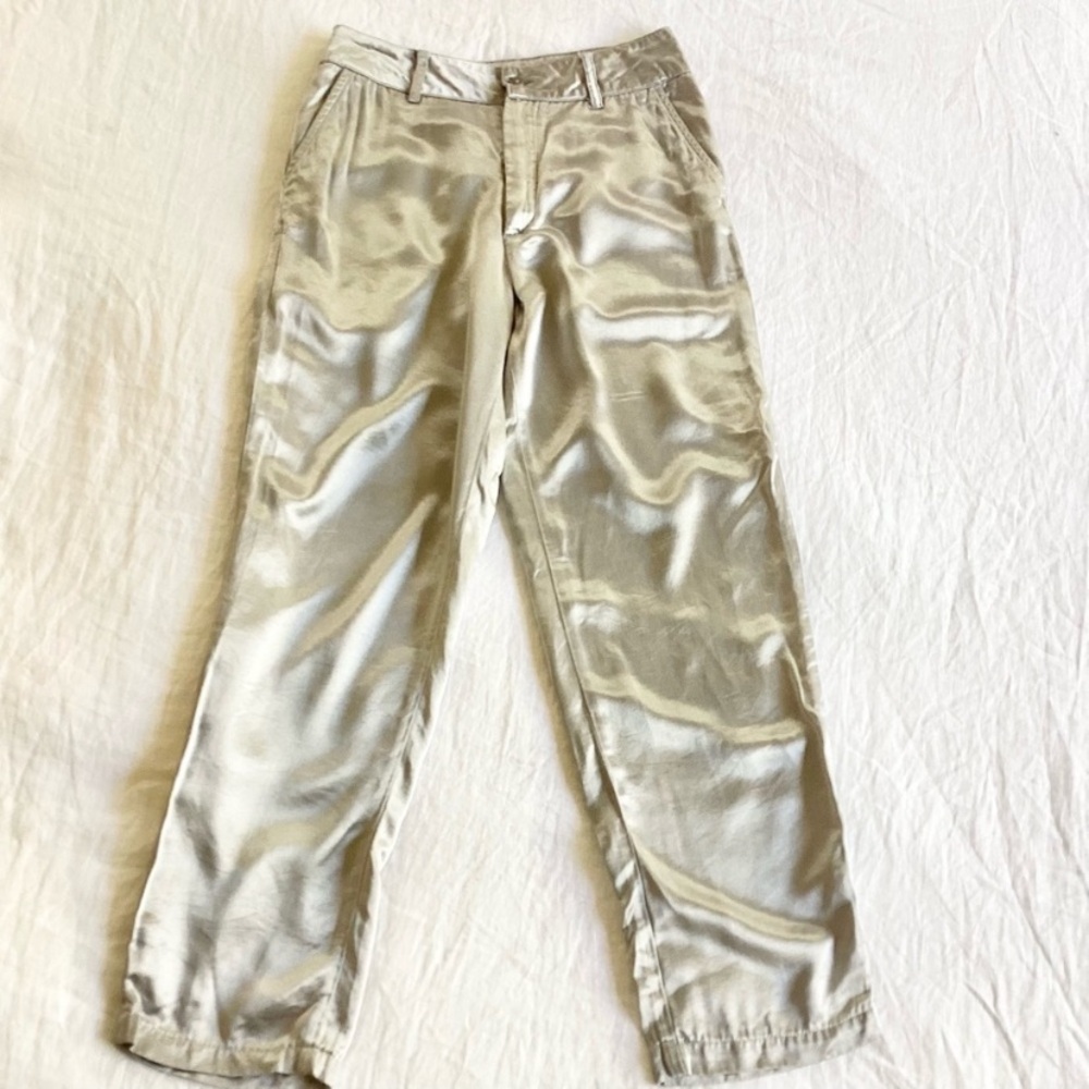 Deborah Lindquist Silver Straight Leg Pants Dress Pants SZ XS